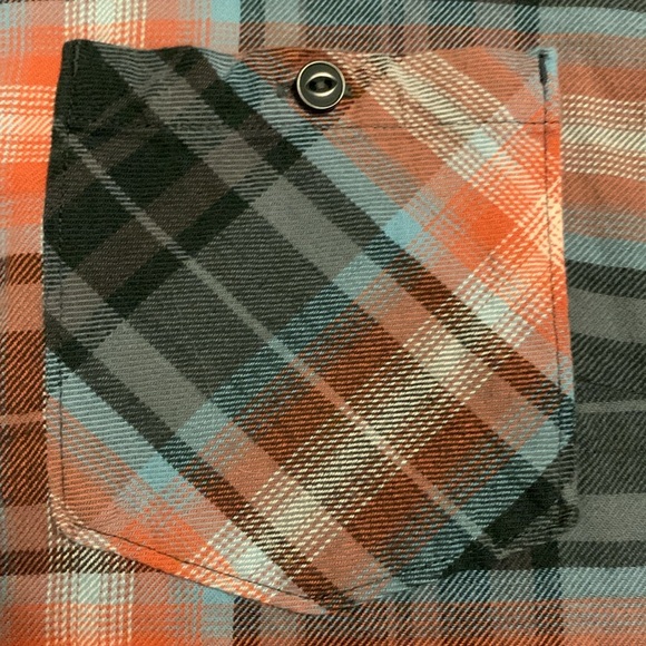 Patagonia Women’s Cascade Plaid Smolder Blue W's Heywood Flannel Shirt SZ 4 - Picture 4 of 9